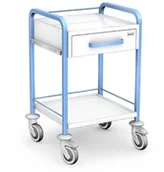 Meble i wyposażenie gabinetów medycznych - Ztm Tech-med STKO-01/B ST stolik-wózek zabiegowy z szufladą STKO-01/B ST - miniaturka - grafika 1