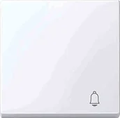 Wyłączniki światła i elektryczne - Merten przełącznik kołyskowy z dzwonek do oznaczania, system M, aktivweiss błyszczący, meg3305 0325 - miniaturka - grafika 1