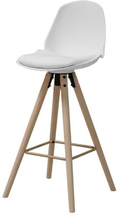 Actona Stołek barowy Oslo biały wood - Taborety i hokery - miniaturka - grafika 6