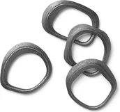 Dekoracja stołu - Ferm Living Obrączki na serwetki Flow srebrne 4 szt. Obrączki na serwetki Flow srebrne 4 szt. - miniaturka - grafika 1