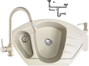 Kuchinox Compact Zlewozmywak Granitowy Zlew Kuchenny +syfon - Zlewozmywaki - miniaturka - grafika 7