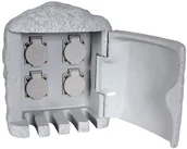 Lampy ogrodowe - Näve Näve Ogrodowa skrzynka zasilająca w kolorze szarym - wys. 21 cm - miniaturka - grafika 1