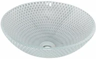 Umywalki - Sapho PUKETA umywalka szklana średnica 42 cm przezroczysta TY165 - miniaturka - grafika 1