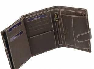 Cefirutti Portfel Męski Duży Pionowy Z Zapinką Skóra Naturalna HT 7680272-9 - Portfele - miniaturka - grafika 5