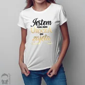 Gadżety dla niej i dla niego - - Jestem piękna, mądra, urocza oraz zajęta damska koszulka z nadrukiem - miniaturka - grafika 1