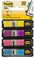 Zakładki indeksujące - Post-it Post-It paskiem klejącym Index Mini (11,9 X 43,2 MM, 4 X 35 W konkurencyjnej paski w dozowniku) 683-4AB - miniaturka - grafika 1