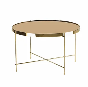 Beliani Beliani Stolik kawowy złoty LUCEA - Ławy i stoliki kawowe - miniaturka - grafika 3
