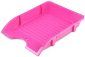 Półki na dokumenty - Donau Szufladka na biurko niełamliwa, PP, A4, różowy 7455001PL-30 - miniaturka - grafika 1