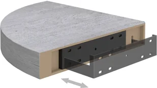 VidaXL Lumarko Narożna półka ścienna, szarość betonu, 35x35x3,8, MDF 326642 VidaXL - Półki do salonu - miniaturka - grafika 7