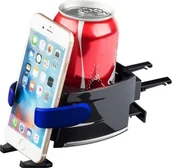 Uchwyty samochodowe do telefonów - Mobilari UCHWYT SAMOCHODOWY KRATKI NAPÓJ+TELEFON NIEBIESKI M111009BE 5903636610184 - miniaturka - grafika 1