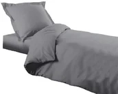 Poduszki - Douceur d Interieur Douceur D'Intérieur 1640737 poszewka na kołdrę dla 1 osoby, szara, wymiary 140 x 200 cm, jednobarwna 57 nici 1640737 - miniaturka - grafika 1