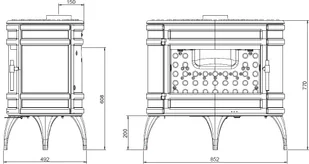 Invicta Piec kominkowy MANDOR 9180-44 9180-44 - Wkłady kominkowe - miniaturka - grafika 2