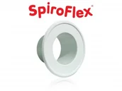 Złącza i kolanka wentylacyjne - Spiroflex Rozeta, kołnierz przyścienny, maskownica (biała) na kanał 125mm SX-WO125R - miniaturka - grafika 1