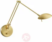 Lampy ścienne - Ściemniany kinkiet LED Ninja, mosiądz matowy - miniaturka - grafika 1