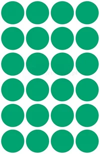 Avery Zweckform Kolorowe kółka do zaznaczania Zweckform 96etyk./op. 18mm zielone PROMOCJA! AVE-3006 - Etykiety do drukarek - miniaturka - grafika 2