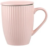 Kubki - Altom BALLERINA KUBEK BARYŁKA 300 ML Z ZAPARZACZEM I POKRYWKĄ RÓŻOWY NBC OPASKA PVC 5907508110819 - miniaturka - grafika 1