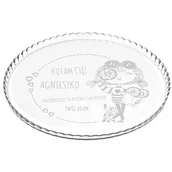 Tace i patery - Murrano Patera szklana bez nóżki grawer dla niej dla kociary PATR2-005 - miniaturka - grafika 1