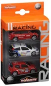 Modele do sklejania - Majorette 212084020  Racing 3 Pieces Set, zestaw z trzema pojazdach, 5 cm - miniaturka - grafika 1