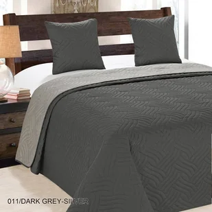 Euromat Dwustronna Narzuta Vigo II Ciemno Szara-Srebrna 11 220x240+2x40x40 09979 - Narzuty - miniaturka - grafika 2