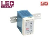 Zasilacze i transformatory - Mean Well Zasilacz LED MeanWell 90W 12V DC 7,5A na szynę DIN MDR-100-12 - miniaturka - grafika 1