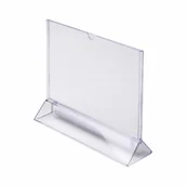 Akcesoria do reklamy - Stojak informacyjny typu T A5 poziomo plexi odlewany TA5L - miniaturka - grafika 1