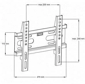 Art UCHWYT DO TV LCD/LED 14-42" 35KG AR-44 bez regulacji 2,5cm - Uchwyty do telewizora - miniaturka - grafika 2
