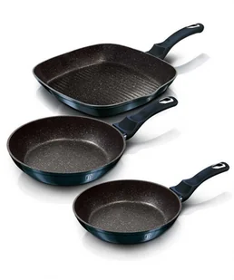 Berlinger Haus Zestaw 3 patelni granitowych 20/24/28cm bh-6140 aquamarine BH-6140 Kinghoff - Patelnie - miniaturka - grafika 9