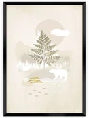 Obrazy i zdjęcia - Dekoria Plakat Beige Abstarct II 50 x 70 cm Ramka Czarna 222E-000-47 - miniaturka - grafika 1