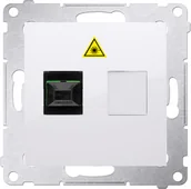 Gniazdka elektryczne - Kontakt Simon Gniazdo światłowodowe optyczne pojedyncze SIM54 DGS1.01/11 białe - miniaturka - grafika 1