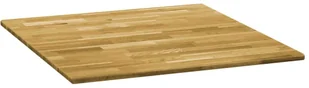 vidaXL Kwadratowy blat do stolika z drewna dębowego, 23 mm, 70 x 70 cm vidaXL - Blaty meblowe i parapety okienne - miniaturka - grafika 4