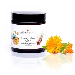 Natural secrets Natural Secrets Kremowy Balsam Myjący  Nagietek z Pomarańczą i Rokitnikiem 100g 4DD8-136D7 - Kosmetyki do mycia twarzy - miniaturka - grafika 2