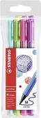 Flamastry - STABILO Stabilo 488/12  01 felt Pen, pointmax, sortowane 4 szt. etui 488/4-01 - miniaturka - grafika 1