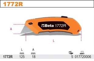 Beta NÓŻ Z OSTRZEM TRAPEZOWYM CHOWANYM 1772R - Nożyce i noże - miniaturka - grafika 2
