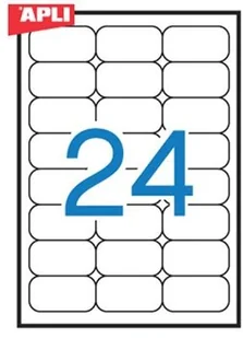 Apli Etykiety fluorescencyjne 64x33,9mm, zaokrąglone, żółte AP2870 - Etykiety do drukarek - miniaturka - grafika 4