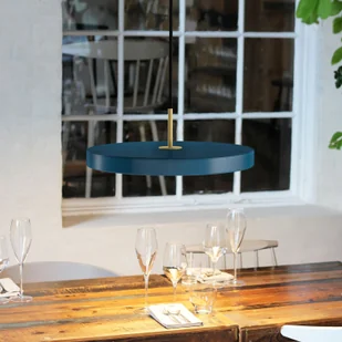 UMAGE Futurystyczna lampa wisząca LED Asteria, petrol - Lampy sufitowe - miniaturka - grafika 2