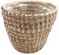 Donice - Osłona doniczki słomiana 14.5 cm KOSZ MOROCCAN naturalny - miniaturka - grafika 1