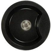 Zlewozmywaki - Brado Zlewozmywak granitowy MILA czarny nakrapiany milaczn - miniaturka - grafika 1