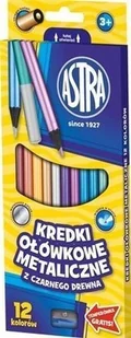 Astra Kredki ołówkowe okrągłe z temperówką 12 kolorów - Przybory szkolne - miniaturka - grafika 3