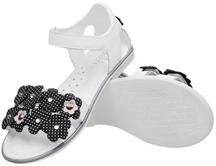 Bartek Sandałki dla dziewczynki 16168-Z14 Białe Sandały na rzepy 27702 - Buty dla dziewczynek - miniaturka - grafika 3