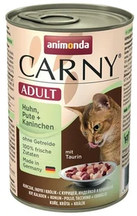 Animonda Carny Carny Adult Kurczak + Indyk + Królik puszka 400g MS_15763 - Mokra karma dla kotów - miniaturka - grafika 2
