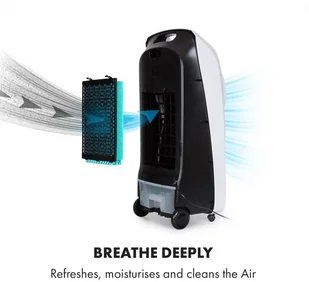 Klarstein Rotator klimatyzer klimator schładzacz powietrza 110 W 8h timer pilot biały ACO3- - Klimatory - miniaturka - grafika 14