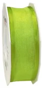 Pasmanteria - Pattberg Prezent 40 MM 25 m Marseille  taśma organza z satynową krawędzi, z drutu, jasnozielony 4834025-027 - miniaturka - grafika 1