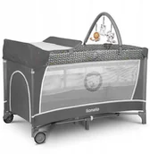 Łóżeczka i kojce - Lionelo Łóżeczko Turystyczne Dwupoziomowe Flower - miniaturka - grafika 1