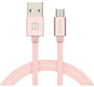 Kable USB - SWISSTEN Kabel USB Micro USB SWISSTEN 2 m Różowy 71522305 - miniaturka - grafika 1