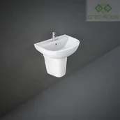 Umywalki - RAK Ceramics Ceramics COMPACT UMYWALKA PODWIESZANA 45X36 CM Z OTWOREM BIAŁY POŁYSK COWB00002 - miniaturka - grafika 1