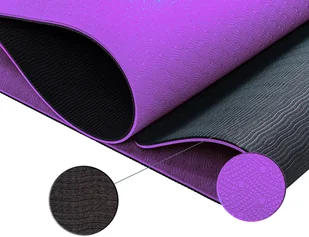 Movit FIOLETOWA MATA TPE 190x100x0,6cm DO ĆWICZEŃ JOGI - Maty do ćwiczeń - miniaturka - grafika 5
