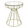 Ławy i stoliki kawowe - Clayre & Eef Złoty Stolik Ze Szklanym Blatem Clayre & Eef 5Y0994 - miniaturka - grafika 1
