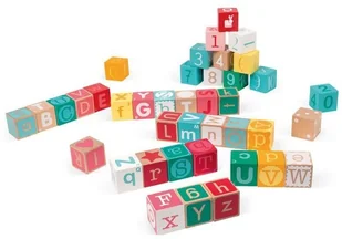 Janod Klocki drewniane z matą do zabawy - literki i cyferki JND3700217380779 - Klocki - miniaturka - grafika 6