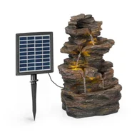 Fontanny ogrodowe - Blumfeldt Messina, fontanna kaskadowa, fontanna solarna, fontanna ogrodowa, 4 poziomy, bateria LEU13-Messina - miniaturka - grafika 1