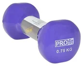 Pozostały sprzęt siłowy - ProFit Hantel winylowy 0,75 kg fioletowy PRO_075 - miniaturka - grafika 1